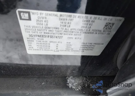 2015 Cadillac Srx Luxury Collection from USA, damaged, VIN 3GYFNEE31FS574727